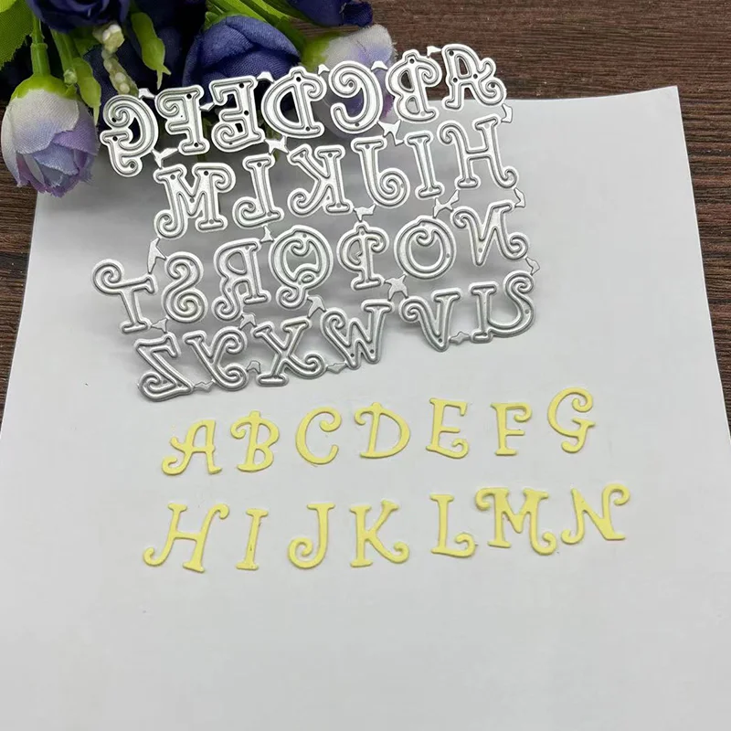 

Alphabet Letters Decoration Metal Steel Frames Cutting Dies DIY Scrap Booking Photo Album Embossing Paper Cards 9.5*6.7cm