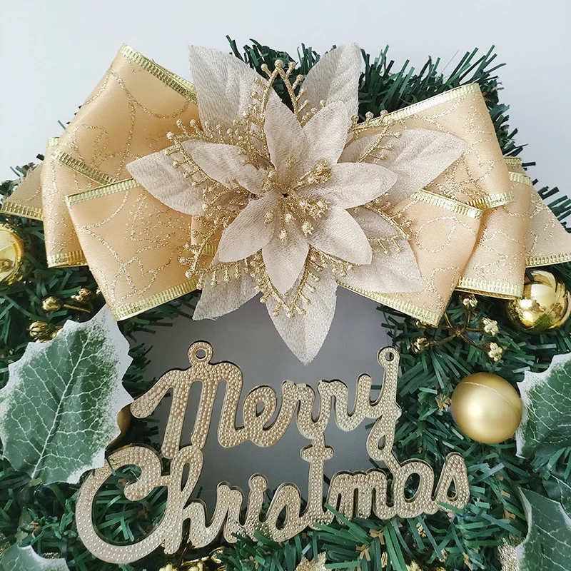 

Christmas Flower Rattan Ornament Door Decoration Hotel Restaurant Christmas Wreath Hoom Facade Hanging Decoration 2022
