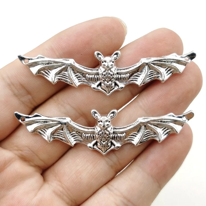 5 шт. ретро античное серебро Хэллоуин летучая мышь подвески сплав кулон для сумки