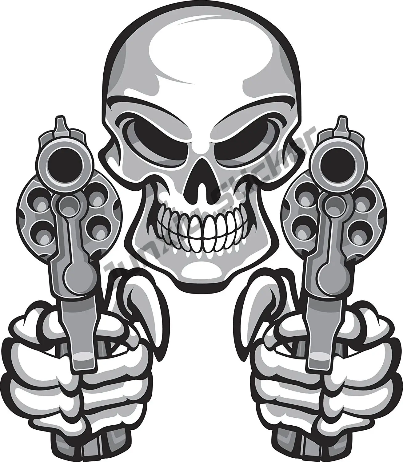 Простая виниловая наклейка с изображением гневательного гангстера двумя