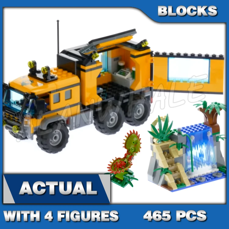 

486pcs City Jungle Mobile Lab Waterfall Kayak Venus Flytrap Explorer 10711 Building Block Toys Compatible With Model