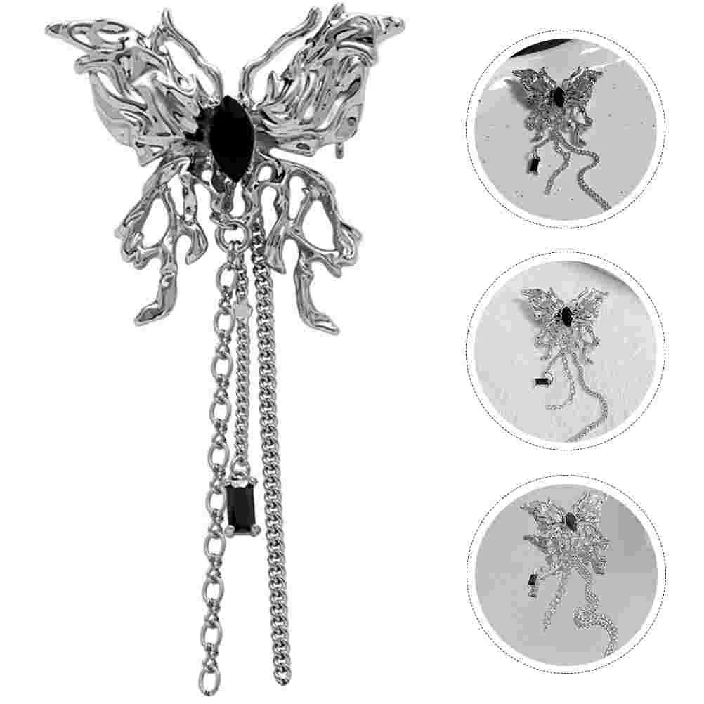 

Hat Lapel Pin Lapel Pin Scarfhats Women Butterfly Tassel Brooch Clothing Hat Lapel Pin Tassel Collar Pin