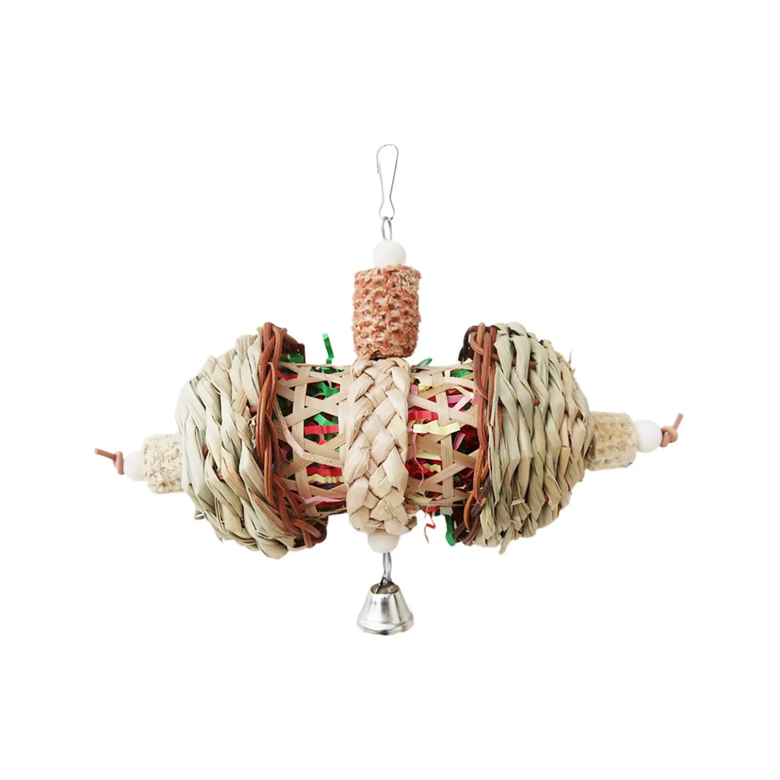 

Bird Toys, Parrot Toys Pet Woven Straw Bird Hanging Bed for Budgie Climbing