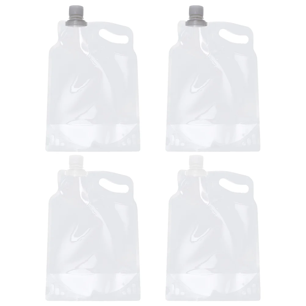 

4Pcs Large Capacity Water Bags Folding Water Bags Outdoor Water Holders Camping Supplies