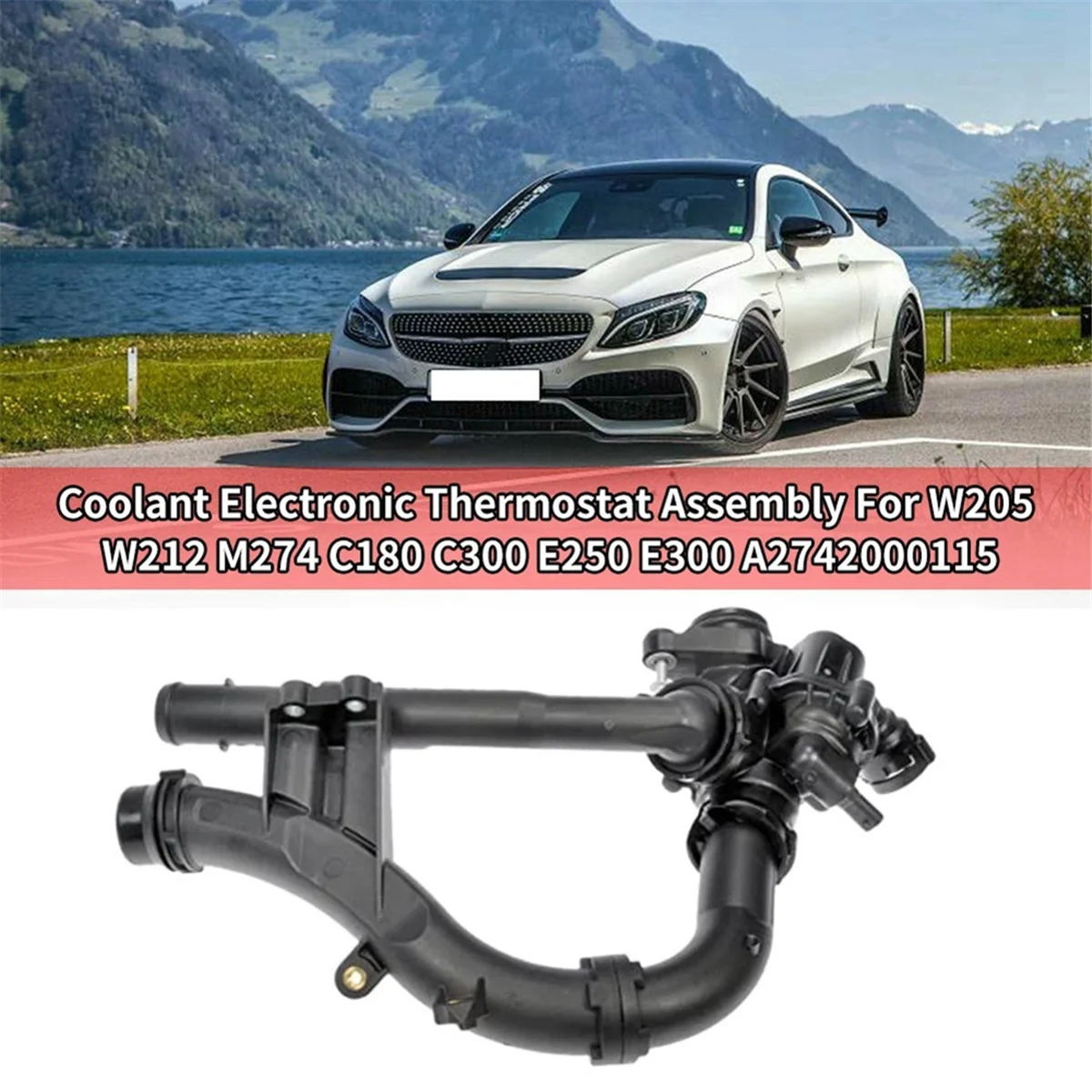Термостат охлаждающей жидкости в сборе для Mercedes-Benz W205 W213 W167 C180 C200 C300 2015-2021 A2742004200