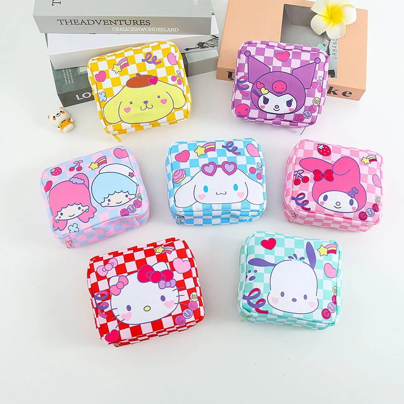 

Новинка Sanrio дорожная сумка для хранения Hello Kitty мультяшная гигиеническая салфетка чехол для девочек и мальчиков Кошелек для монет Мелодия д...