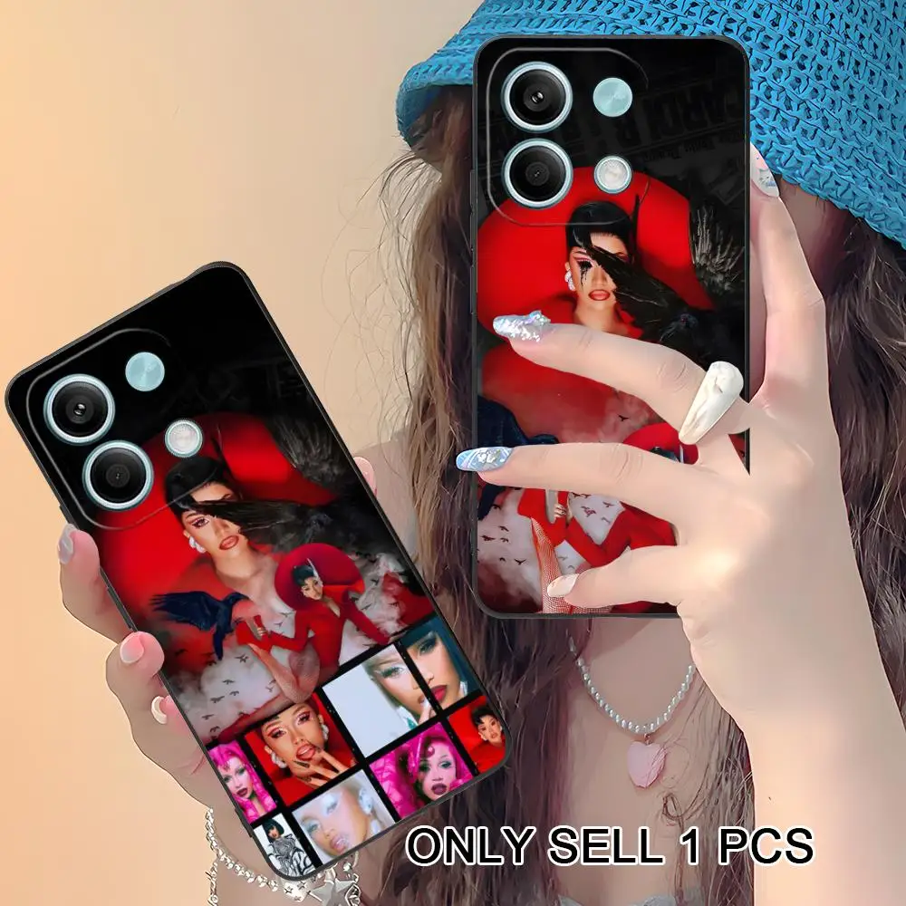 Фото Чехол для телефона Cardi B для Xiaomi Redmi 15 14 13 12 A7 5 3 2 1 C Plus 4G 5G, мягкий противоударный чехол из ТПУ №3