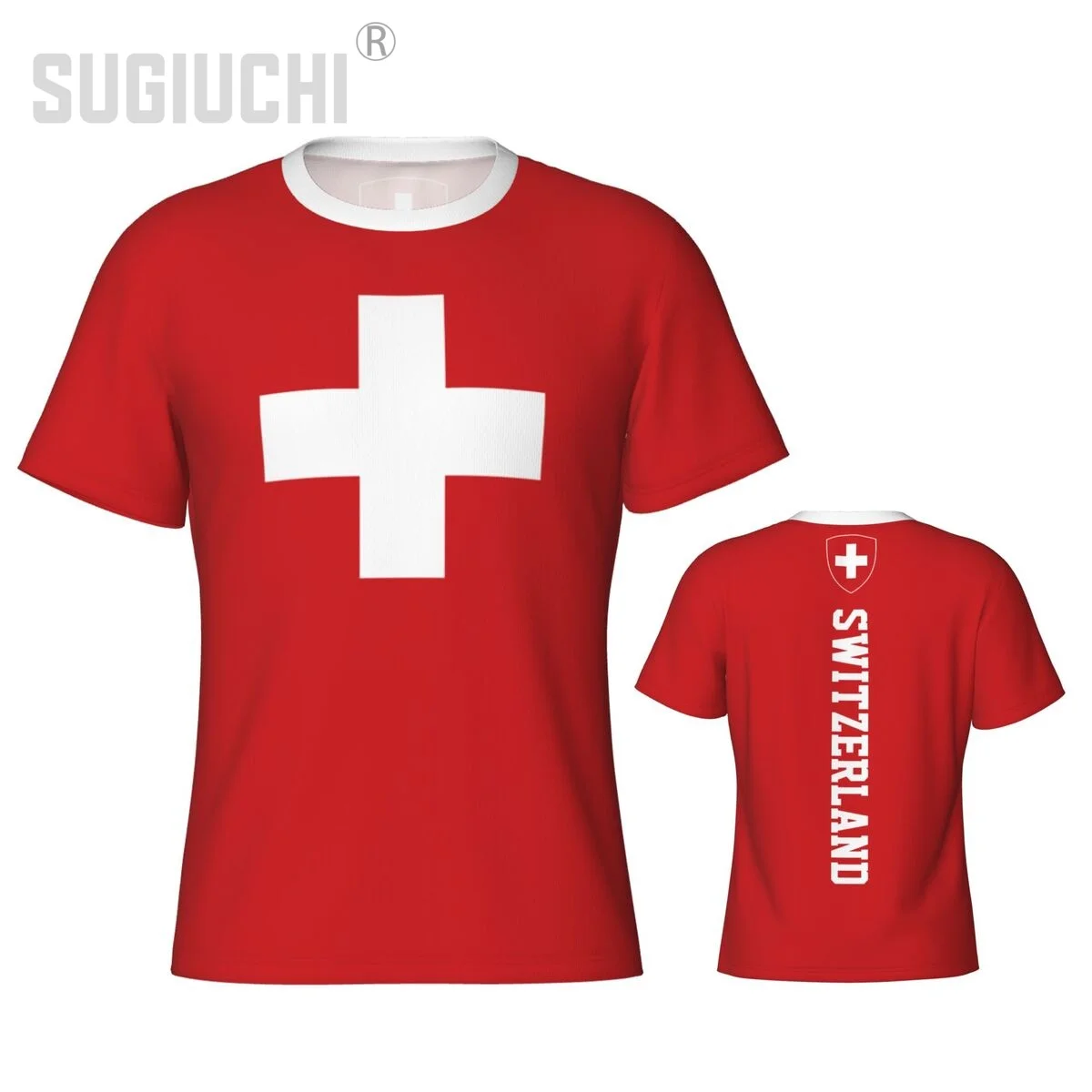 

Облегающая Спортивная футболка с швейцарским флагом, 3D для мужчин и женщин, футболки, Джерси, одежда для футбола, фанаты футбола, подарок, патриотическая футболка