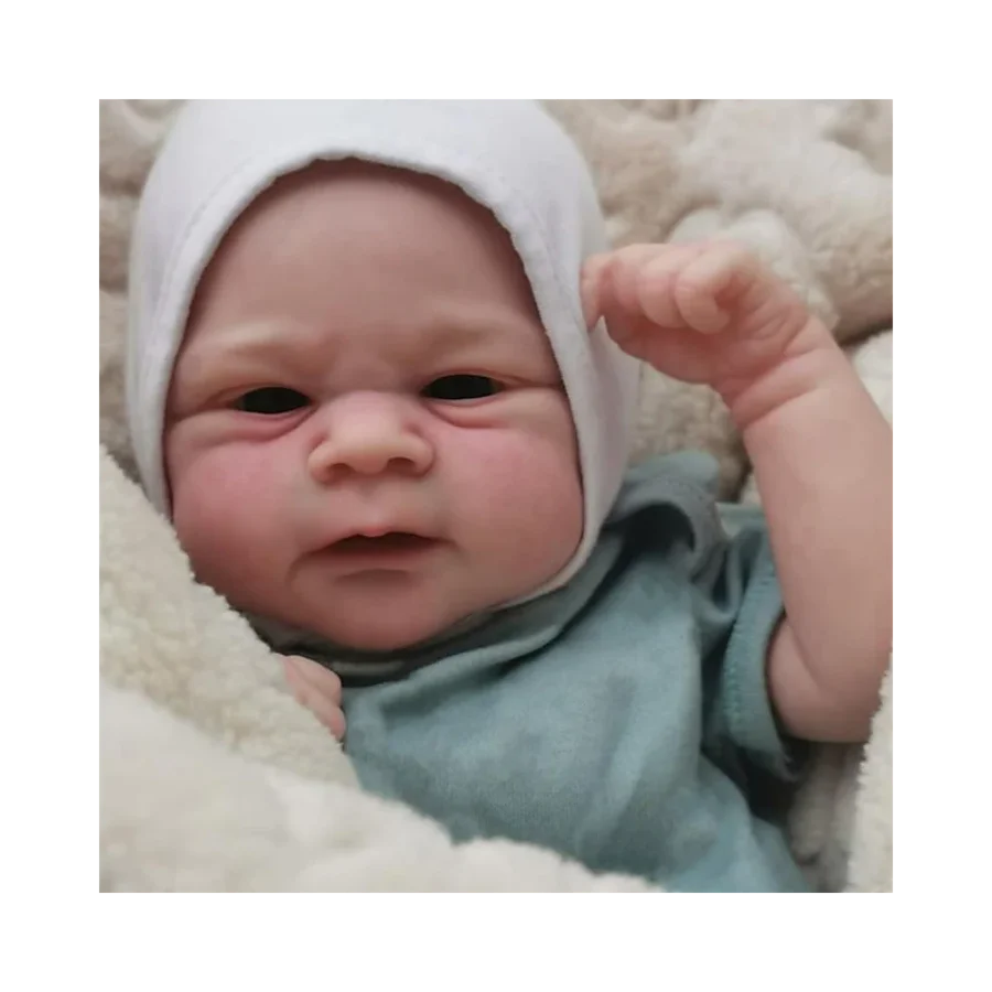 

18 Inch 3D Painted Elijah Reborn Baby Boy with Painted Hair Bebe Reborn Soft Cloth Body Muñecas Reborn