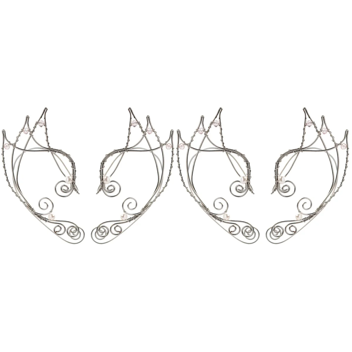 

2 Pairs Vintage Elf Ear Cuffs Clip-on Earrings Elf Ear Jewelry Fashion Accessory