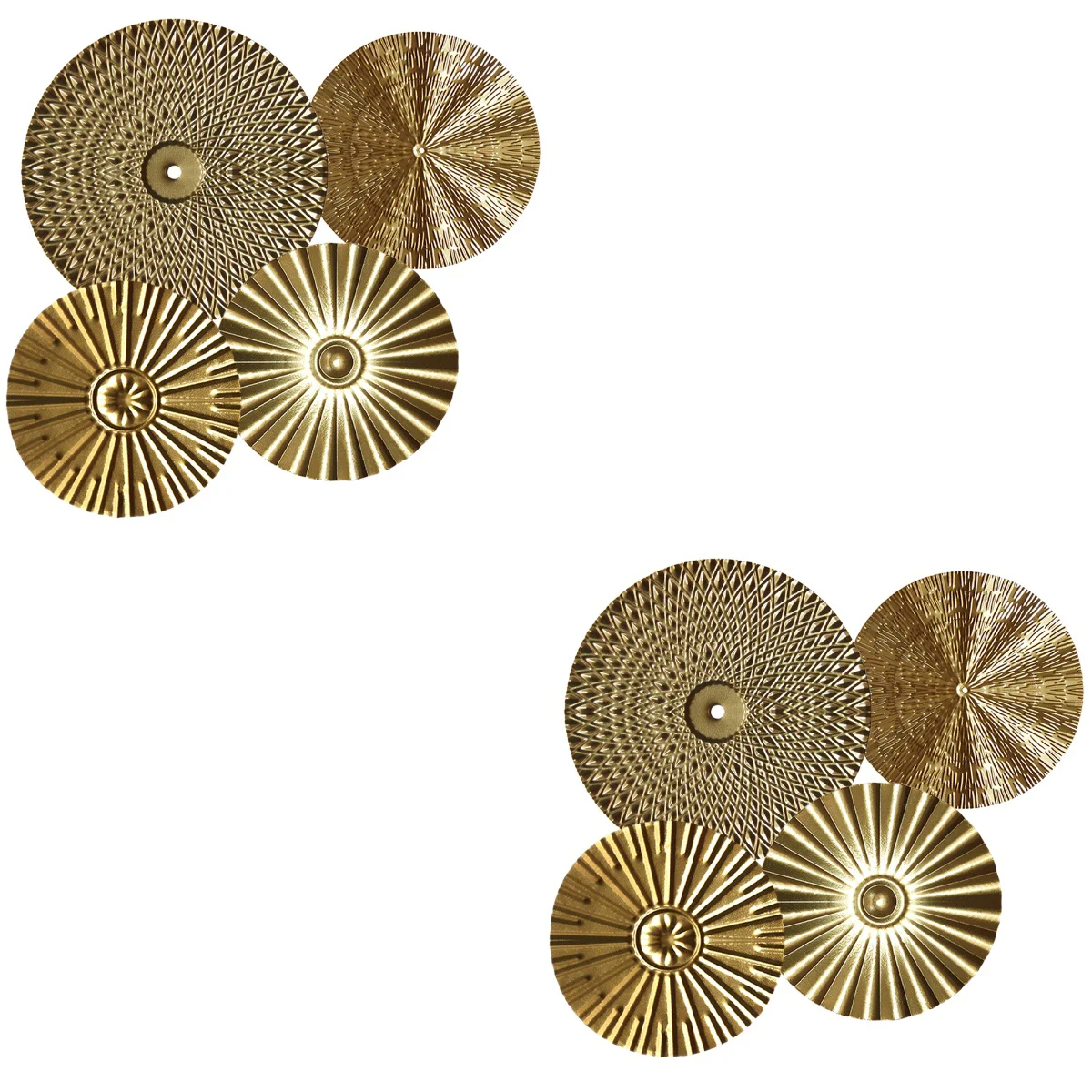 

8 Pcs Wrought Iron Wall Decoration Indoor Hanging House Decorations Home Metal Disc Vintage Wedding Irregular