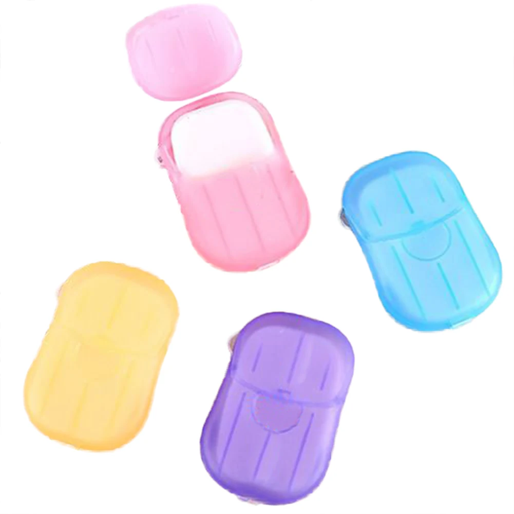 

20pcs/Pack Outdoor Travel Hand Washing Soap Paper Disposable Soap Scented Slice Portable Foaming Soap Sheets Bathroom Accessorie