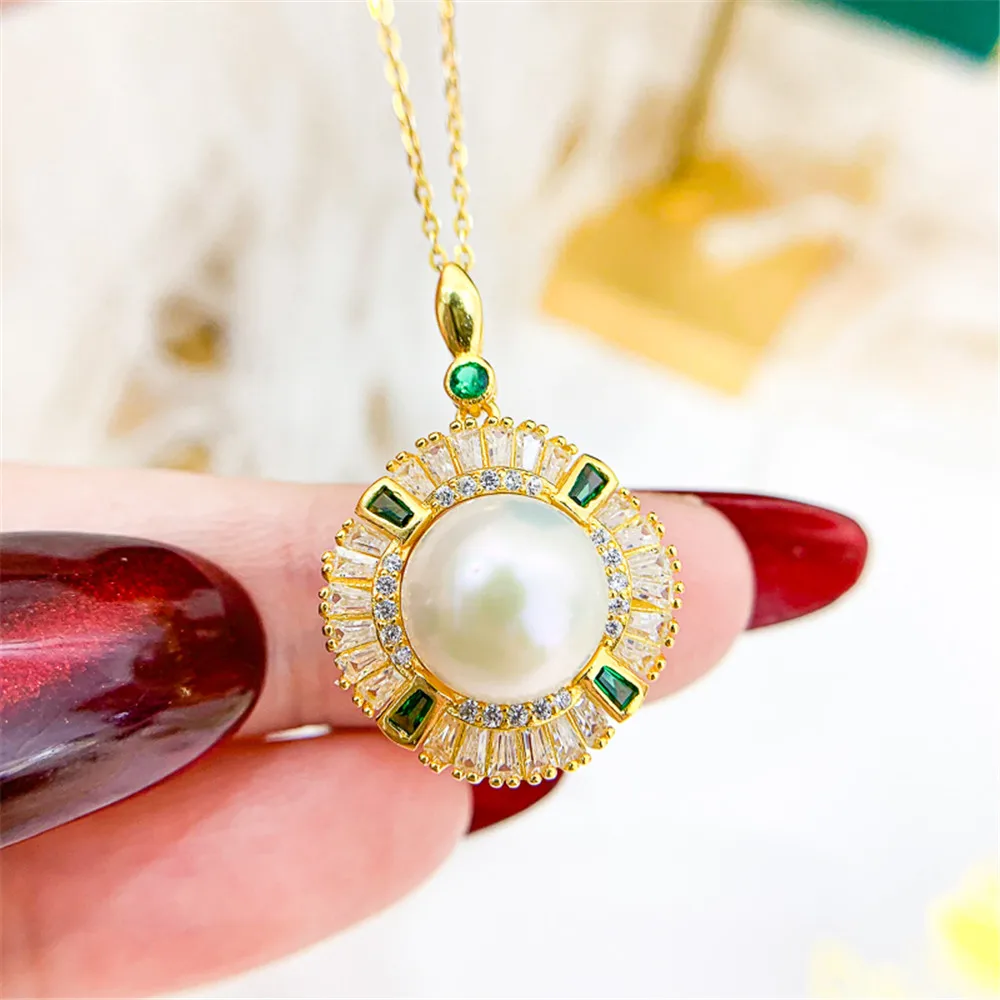 S925 Sterling Silver Pearl Pendant Settings Blank/Base For DIY Pendant Jewelry Making Accessories Suitable for 10-11mm Bead