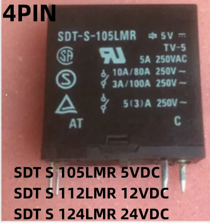 Новинка, 10 шт./лот, фотосессия 5 В, фотосессия 12 В, фотосессия 24 В, SDT S 124LMR, 4 контакта, 5 А