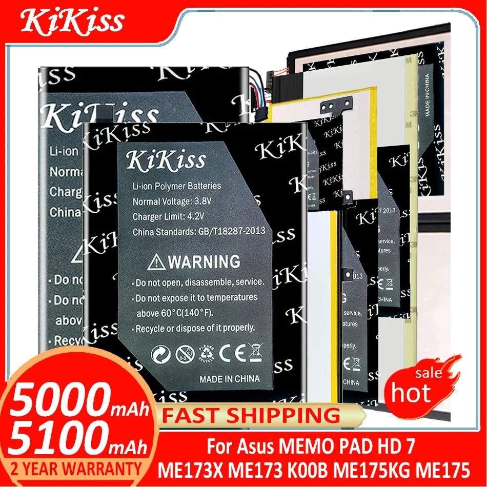 

KiKiss Battery C11P1304 C11P1311 For Asus MEMO PAD HD 7 ME173X ME173 K00B ME175KG Dual SIM HD7 ME175 Batteries + free tools