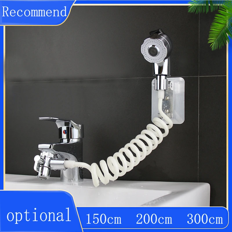 

Faucet External Shower Head Bathroom Kitchen Basin Tap Adapter Splitter Set Water Diversion Shower for Beauty Salon 150CM 300CM