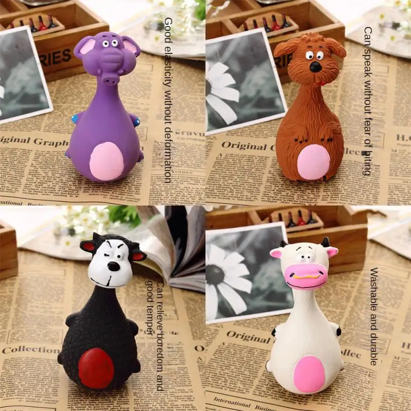 

Latex Dog Toys Sound Squeaky Elephant/Cow Vocal Toys For Small Large Dogs Bite Resistant Interactive Toy Animal Chew Pet Rubber
