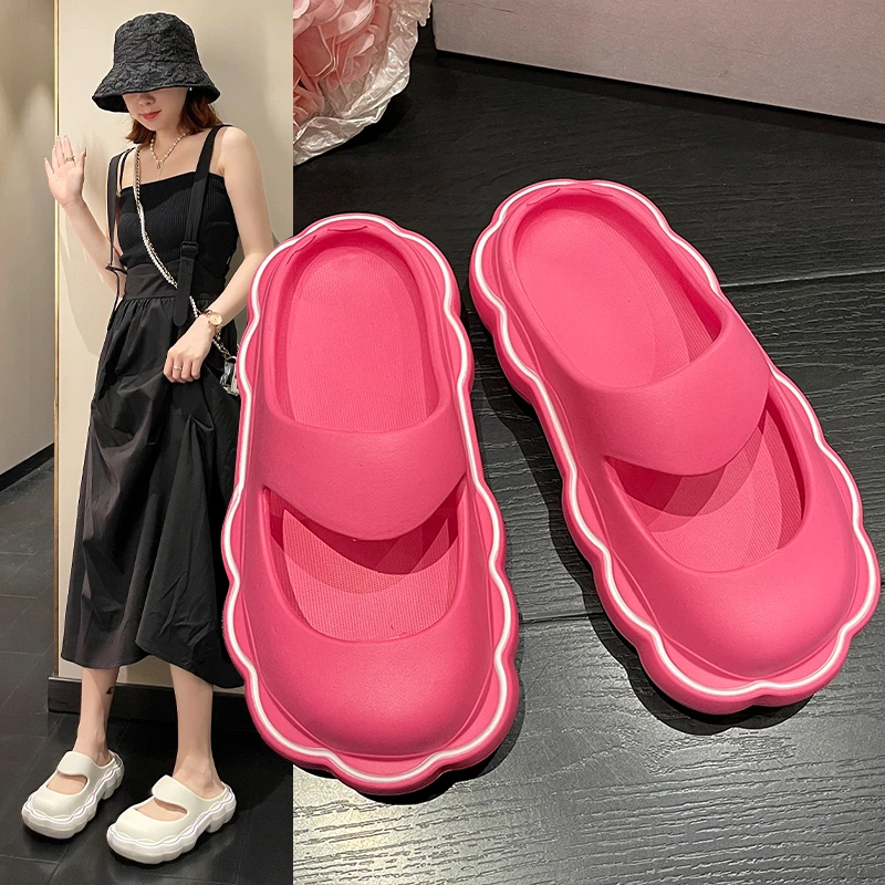 

2023 Summer New Style Wearing Thick Sole Baotou Anti Slip Slippers, Various Colors