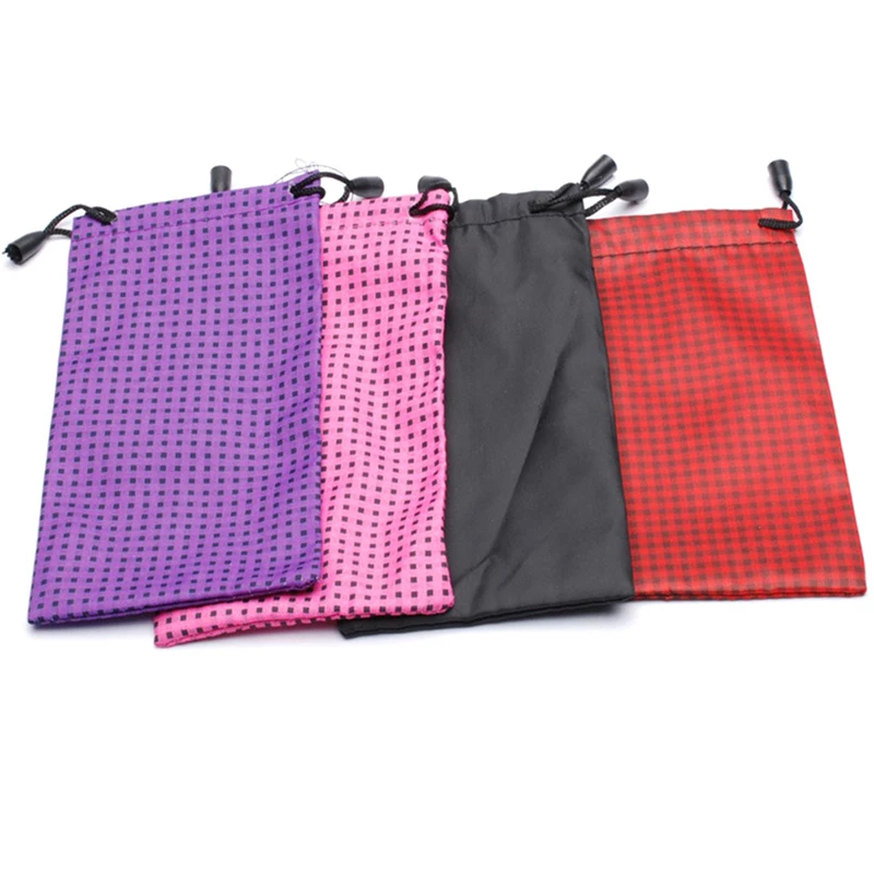 

1Pc Design Random Sunglasses Bag Portable Storage Drawstring Glasses Cloth Bag Pouch Cloth Cleaning Optical Glasses Case