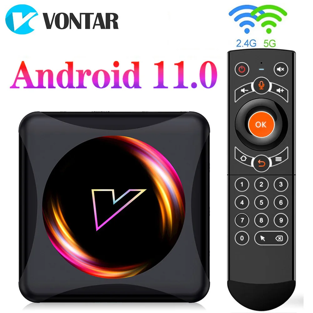 VONTAR-Dispositivo de TV inteligente Z5, decodificador con Android 11, 4GB, 64GB, Rockchip RK3318, 4GB, 32 GB, Android 10, 4K, 60fps, 2G, 16G, Google Player Store, Youtube