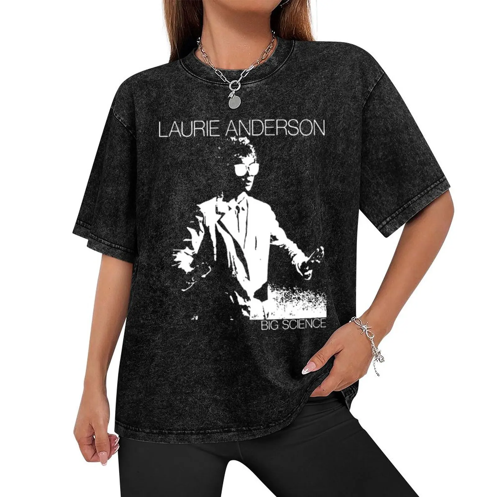 Футболка Laurie Anderson новые подарки и футболки топы больших размеров облегающие для