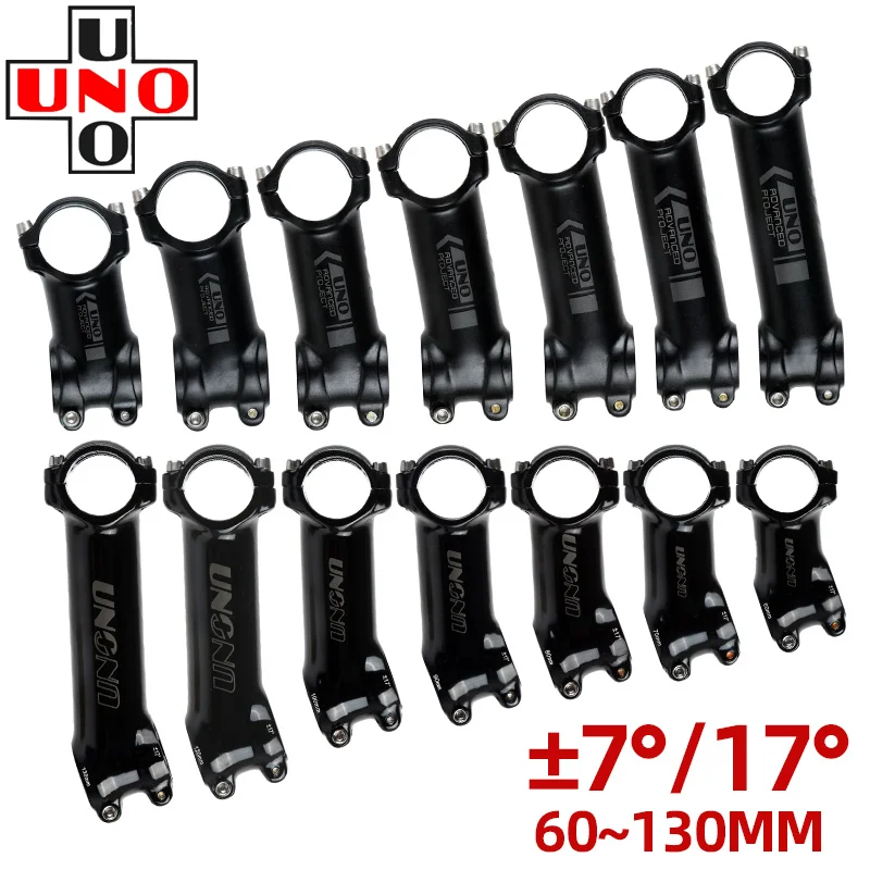 UNO Ultralight Bike Stem 7/17 Degrees MTB Mountain Road Bicycle Stem 31.8mm 60 -130mm 6061 7050 Aluminum Alloy MTB Bicycle Parts