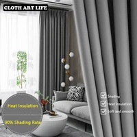 ready stock modern 90 blackout curtain for living room solid color window curtain panel for sliding door bedroom drapes blinds