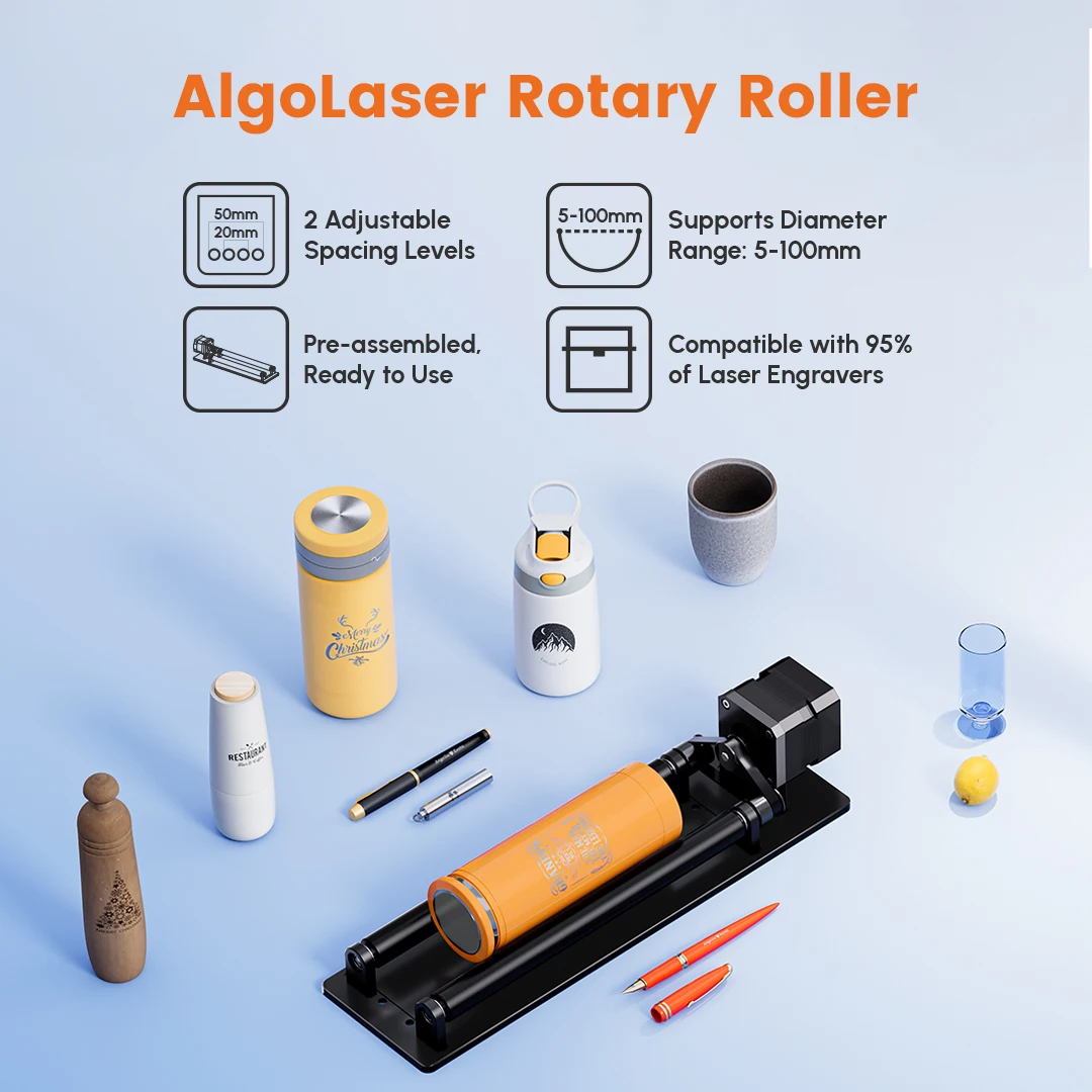 

AlgoLaser ARR 1.0 & ARC 1.0 Ролик/Патрон 4 в 1 для гравировки
