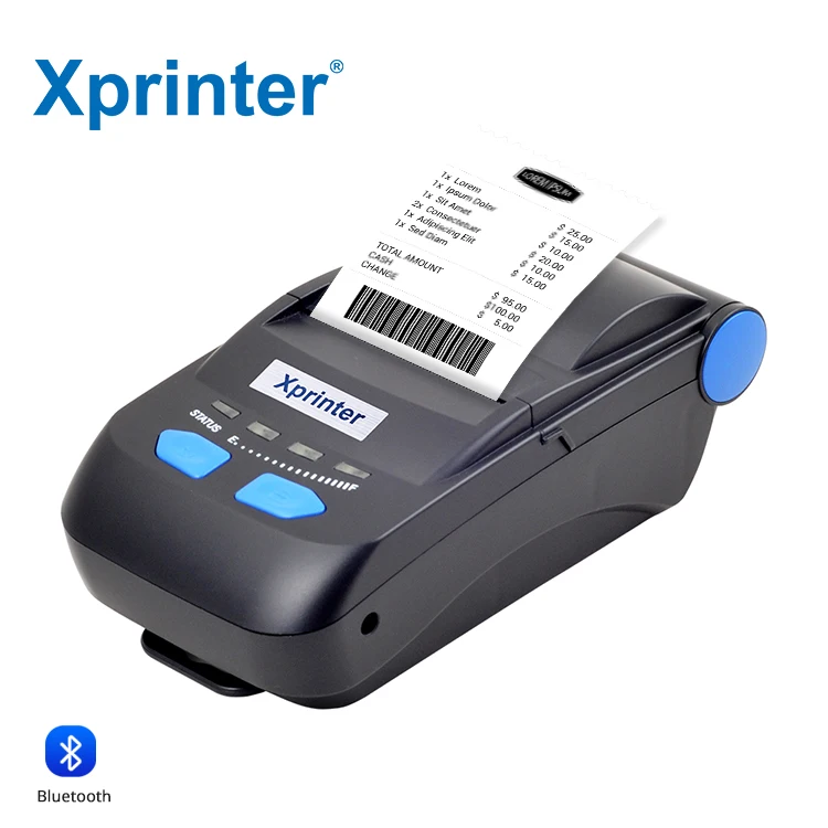 Фото Беспроводной термопринтер Xprinter XP-P300 58 мм, мини-принтер для чеков, портативный, для печати наклеек, с функцией оповещения о нехватке бумаги №1