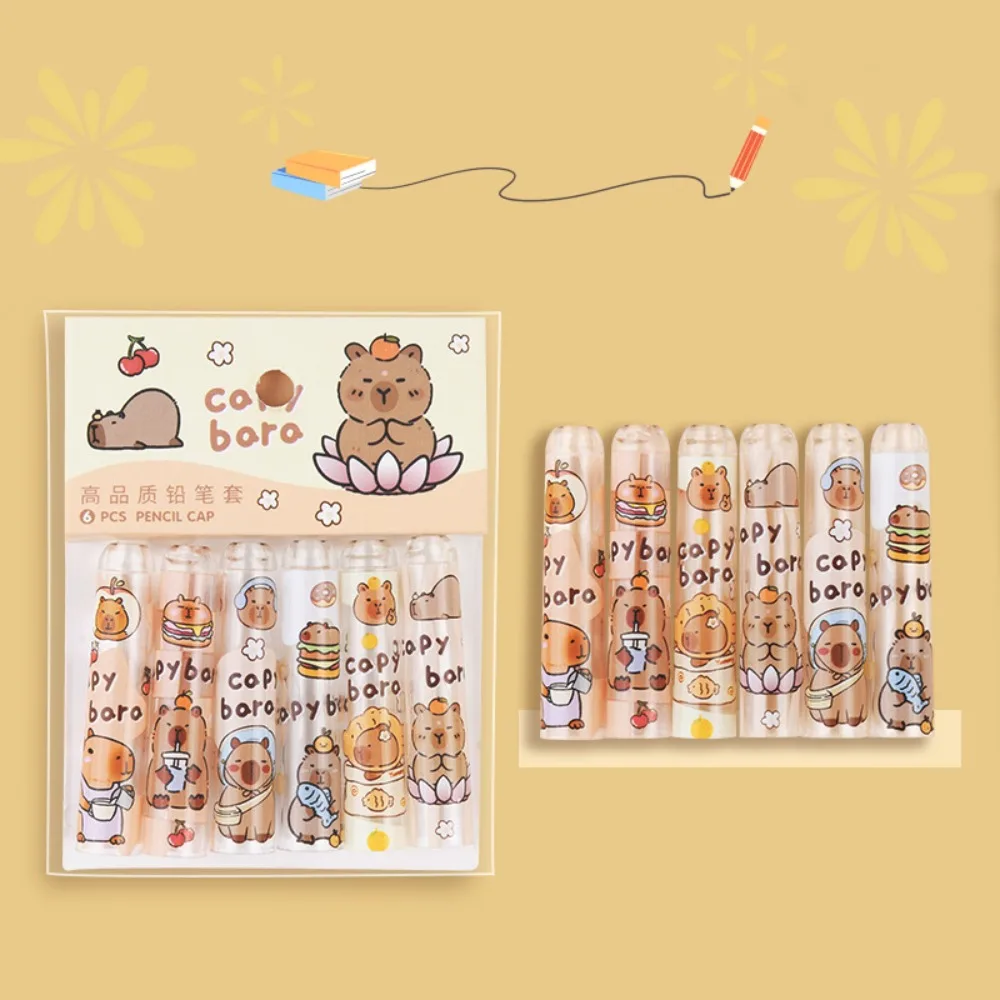 6 шт./набор пластиковые колпачки для карандашей и ручек