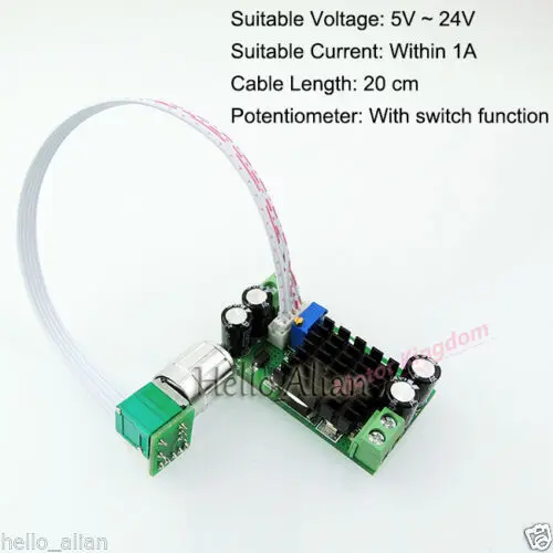 

DC 5V 12V 24V 1A PWM контроллер скорости двигателя постоянного тока регулятор для вентилятора
