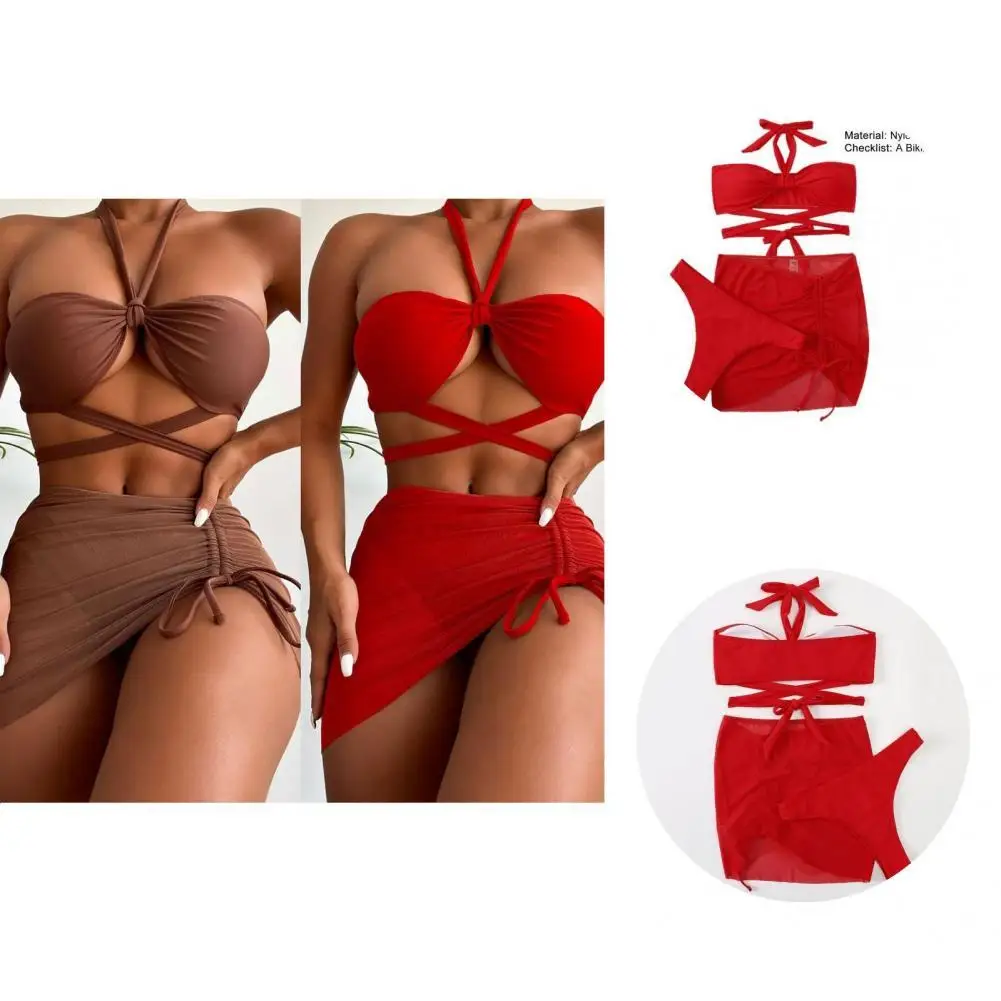 Шикарный женский купальник дышащий привлекательный летний комплект бикини