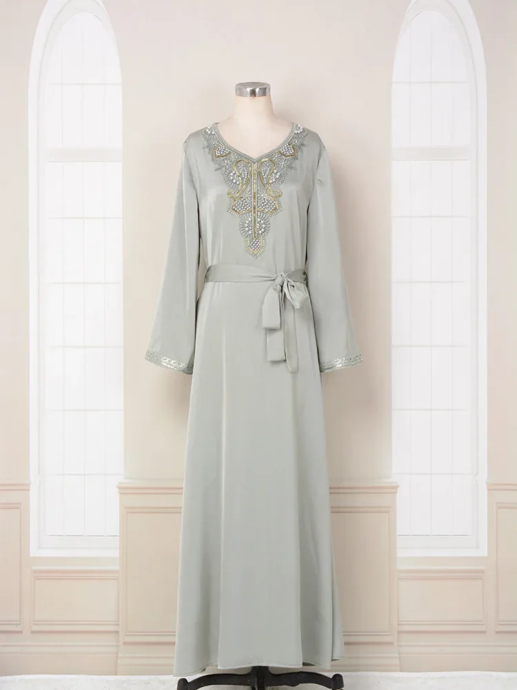 Рамадан Мубарак Мусульманское платье Женщины Абая Дубай Роскошные вечерние