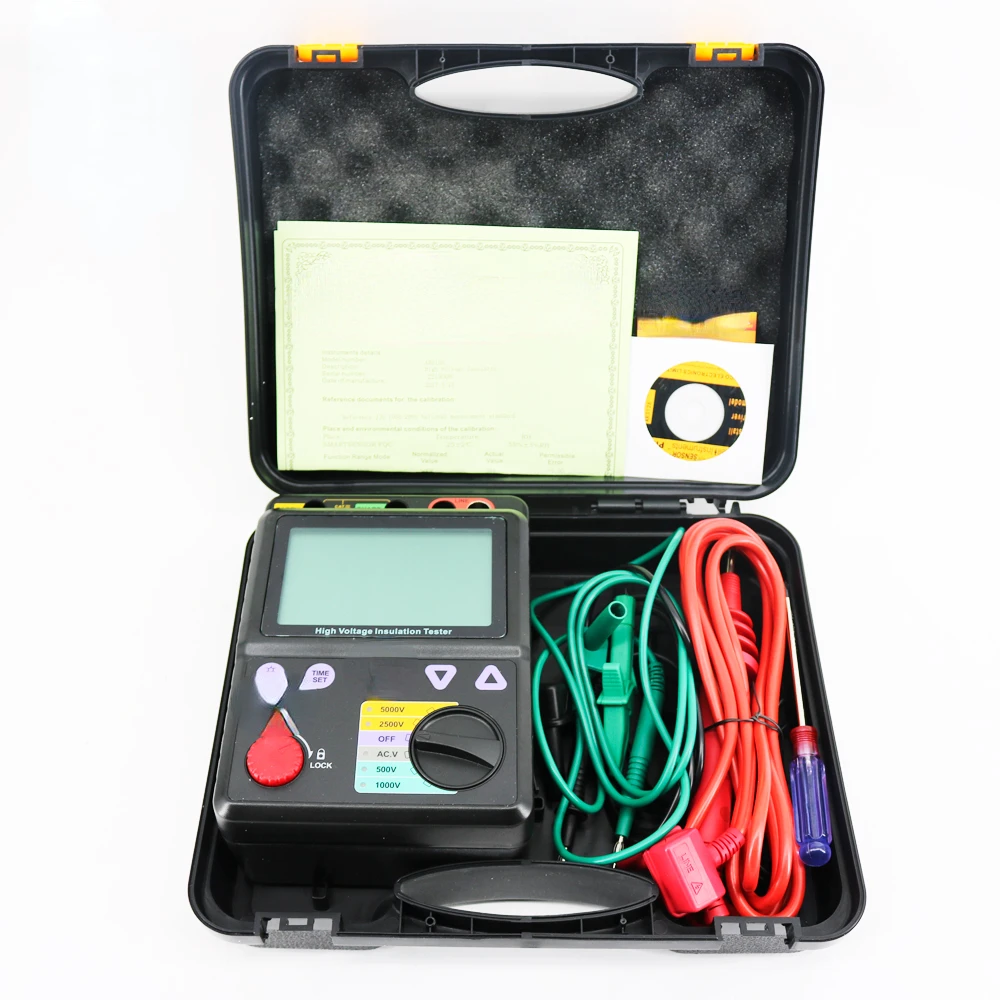 

Тестер изоляции высокого напряжения AR3126, 500 ~ 5000 в/0 м ~ 1000 гом, мегомметр, цифровой Высоковольтный тестер изоляции