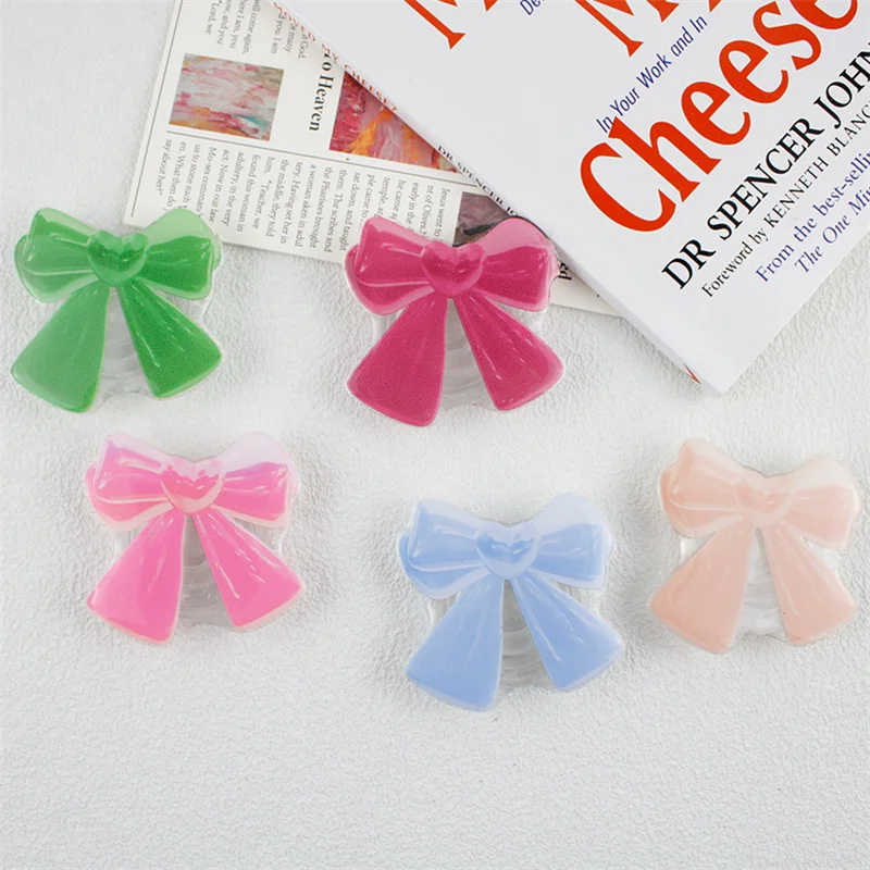 

LARGE Cute Red Bow Ribbon Moblie Phone Holder Grip Foldable Kick Stand Griptok Cellphone Accessories for iPhone / Samsung Galaxy