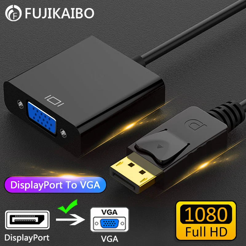 Конвертер 1080P HD DisplayPort в VGA переходник DP папа мама с кабелем адаптеры интерфейса