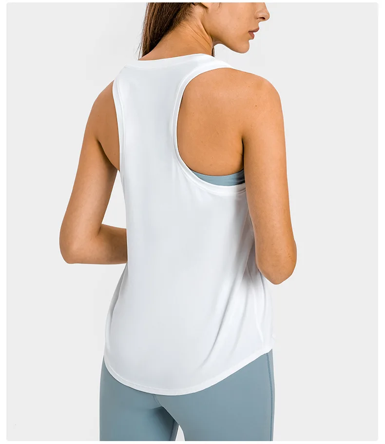Yoga Tank Top Outdoor Jogging Womens Clothing Sports Top Summer Gym Fitness Vest Smock Thin Soft Tennis Female Sportswear