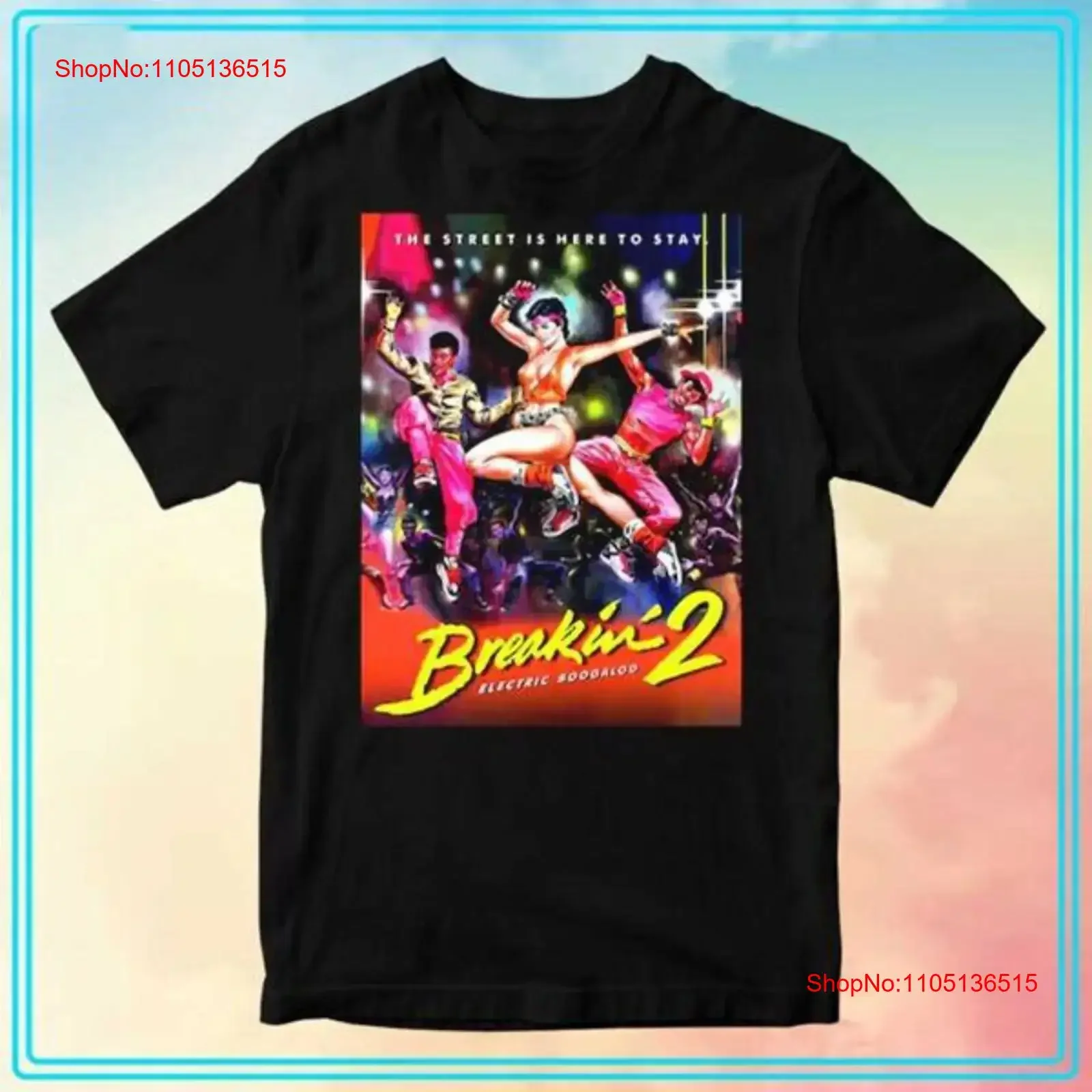 Фото Футболка из фильма Breakin 2 Electric Boogaloo 1984, полный размер S 4XL, винтажная стираная дизайнерская одежда, универсальная, повседневная, мягкая, дышащая №1