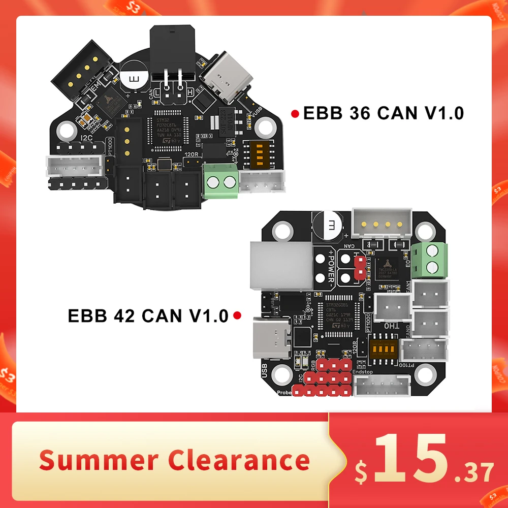 BIGTREETECH EBB36 EBB42 CAN V1.0 Board For Klipper Hotend Head Tool Canbus Usb 42mm 36mm Extruder VS Fly-SHT Board BLV Ender 3
