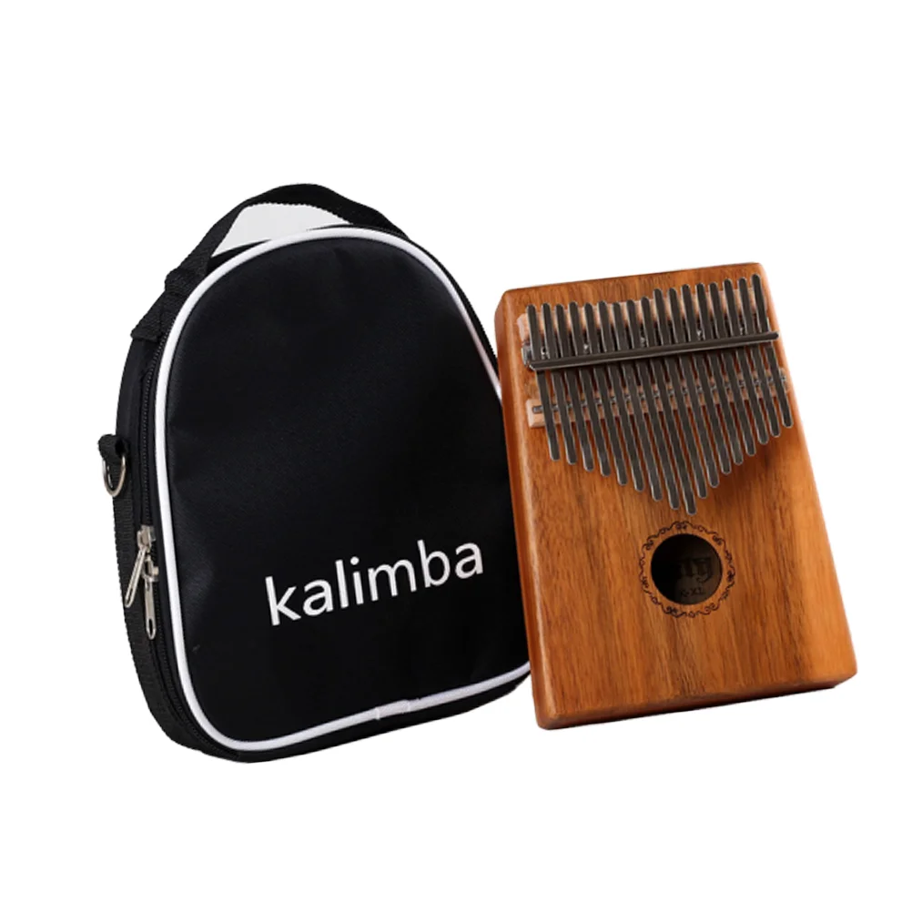 

17-дюймовое фортепиано из акации мангиум, однопальцевое пианино Kalimba, пальцевое пианино с руководством на английском языке