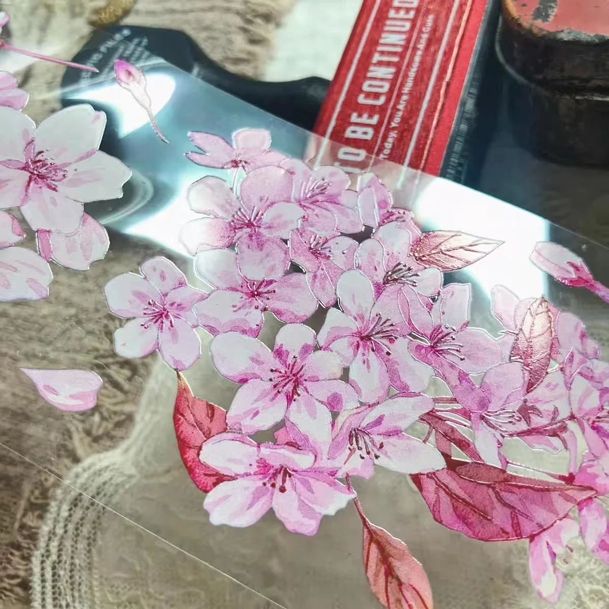 Милый розовый цветок бабочка домашняя лента для изготовления открыток своими