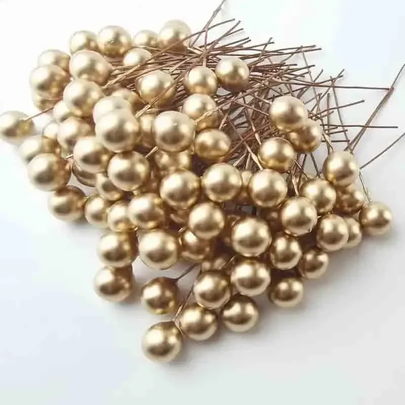 

50/1000 шт. искусственные ягоды красные искусственные ягоды вишневые тычинки бусины мини цветочный венок орнамент Рождество Новый год вечерние подарки