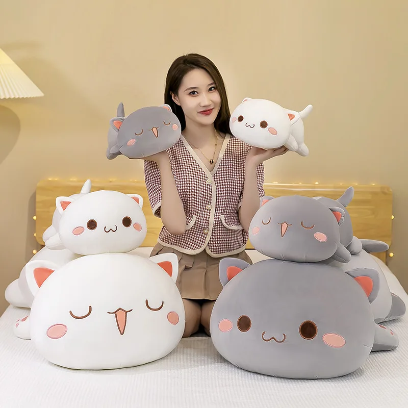 

Kawaii Black and White Cat Doll Girl Soft Plush toy Rag Doll Peluches Bed Cute Boy Sleeping Throw Pillow Birthday gifts