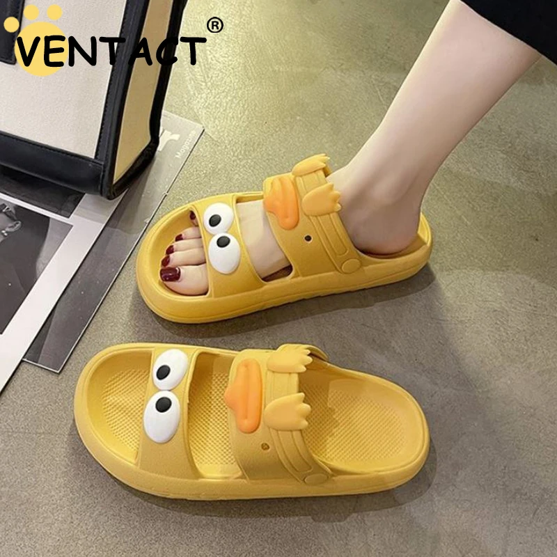 

VENTACT Women Sandals New Arrival Fashion Summer Flats Shoes Woman Slippers Waterproof Bath Beach Casual Daily Home Slides