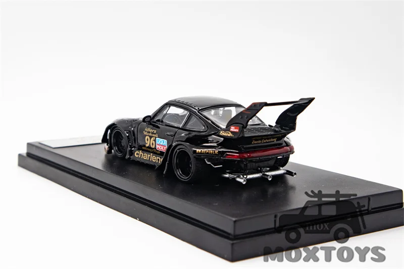 SW 1:64 RWB 993 Шарлин низкий/высокий хвост черный литая модель автомобиля