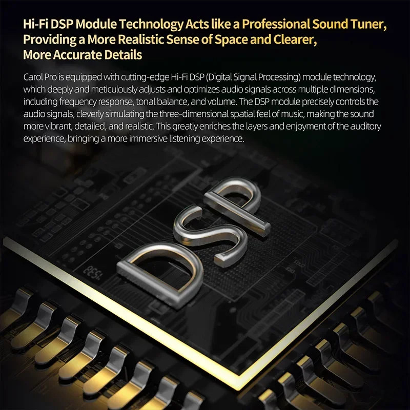 Фото EAEY новые переносные наушники Carol Pro TWS Bluetooth 5,4 с 6 микрофонами и активным шумоподавлением, настоящие беспроводные водонепроницаемые наушники-вкладыши №3