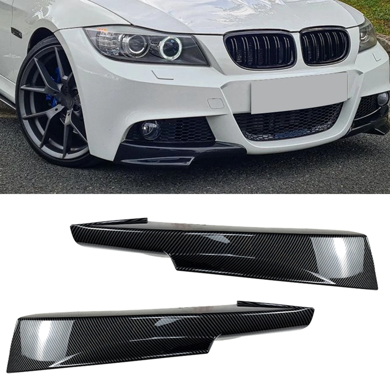 Для BMW 3 серии E90 E91 320i 330i M-Tech LCI 2005-2012 325I 328i Передний бампер Боковой разветвитель