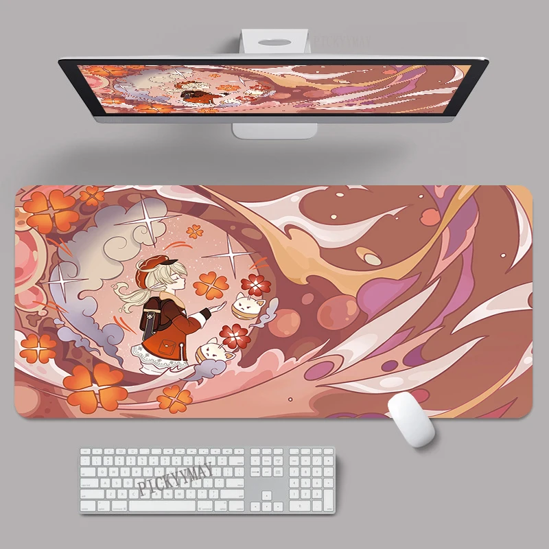 

Large Mousepad office Mousepads Keyboard Mat Desk Rug Genshin Impact Pc HD Desk Mats Company Mouse Pad For Gift