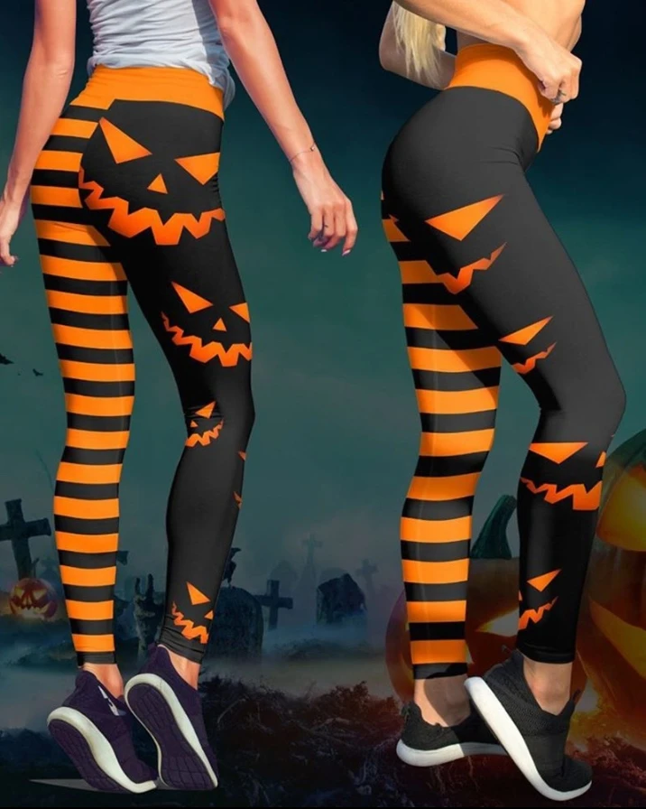 

Halloween Graphic Print High Waist Leggings Basics Long Skinny pants Women's pants Female clothing winter autumn spring fashion