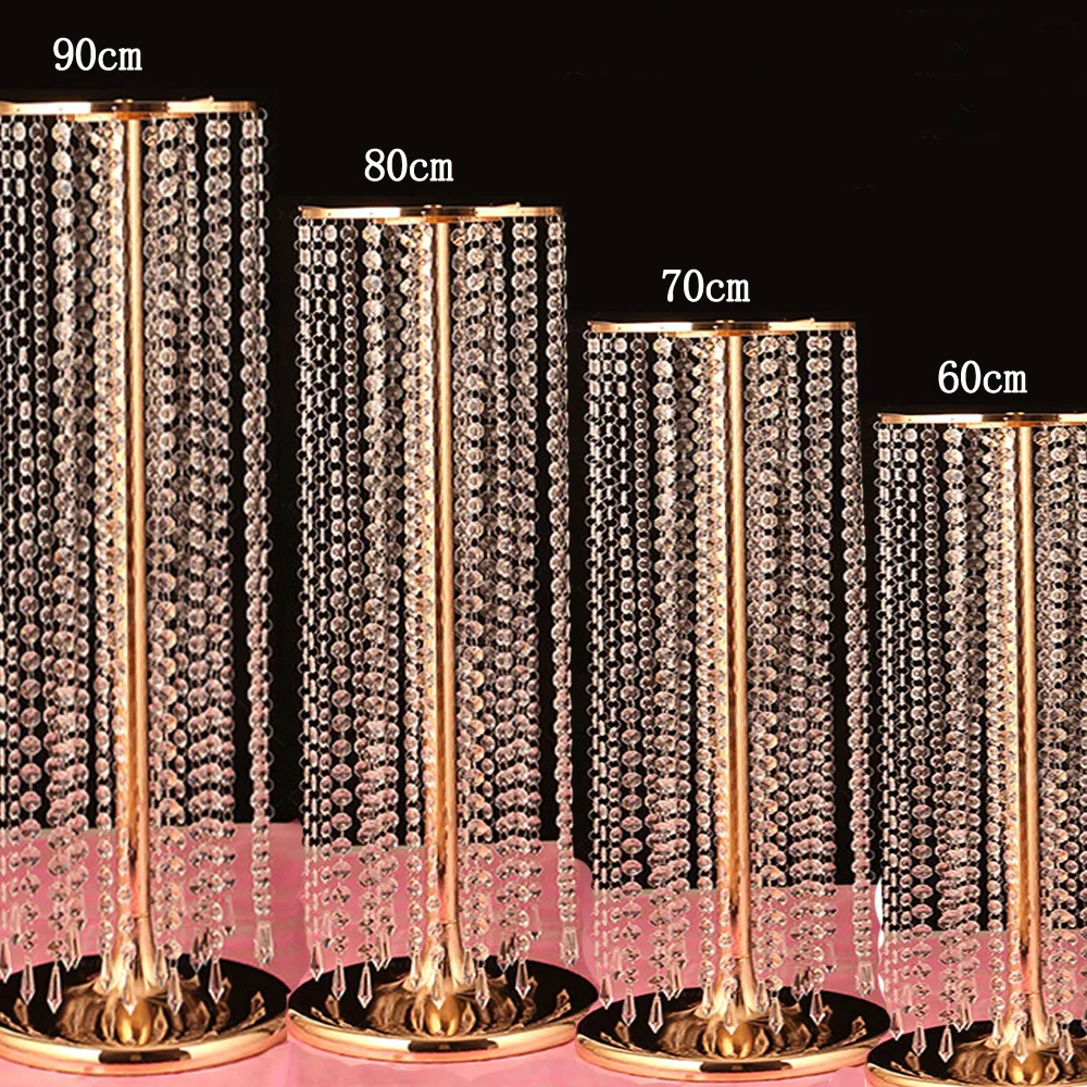 Цилиндрическая круглая подставка для цветов 4/6/10 шт. золотистая серебристая